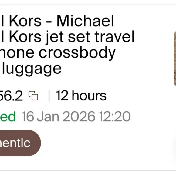 Michael Michael Kors Brown Leather Jet Set Travel Lg Phone Crossbody Bag NWT - Picture 9 of 9